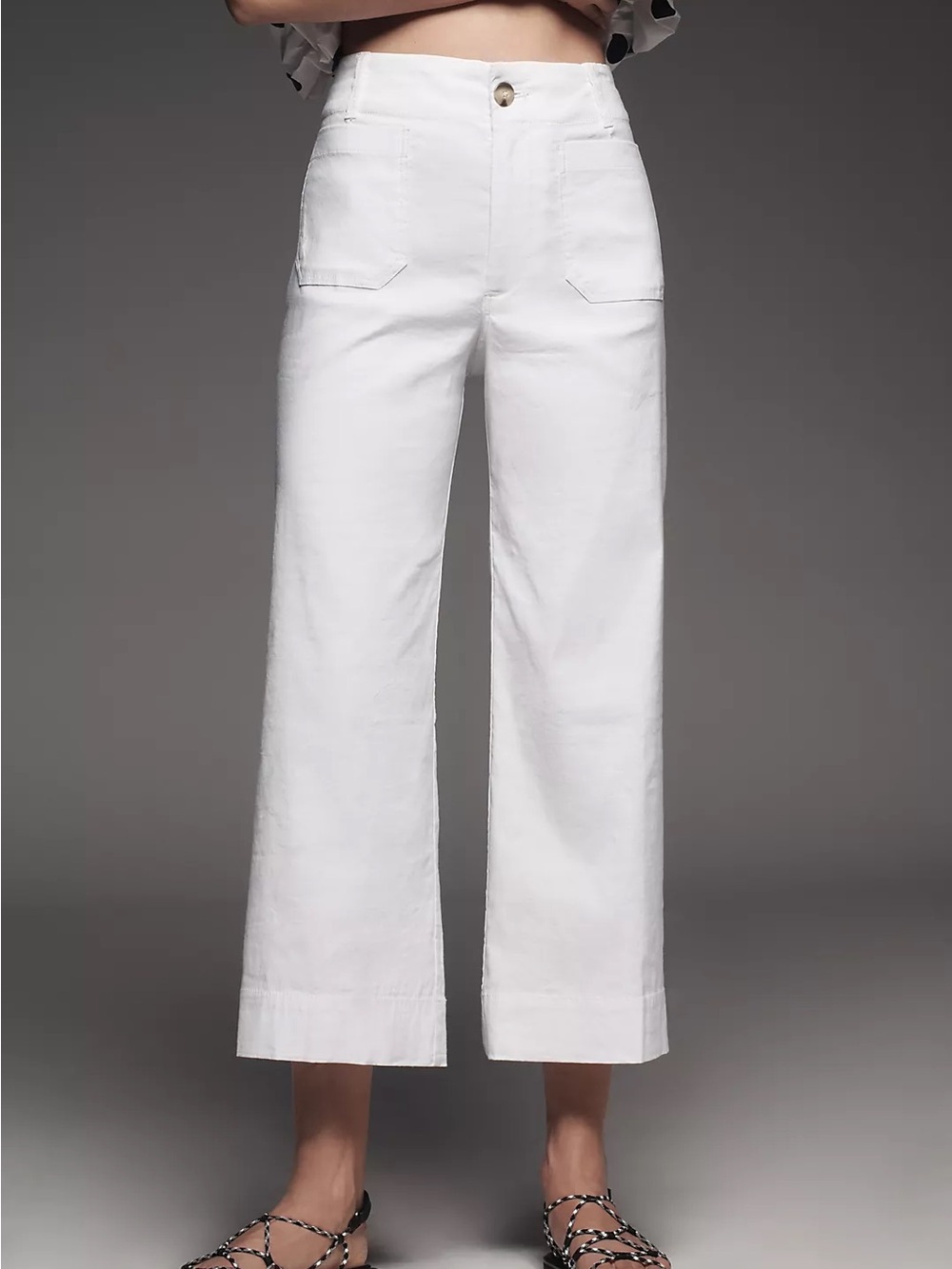 Maeve Colette Magic Fabric Cropped Wide Leg Pants